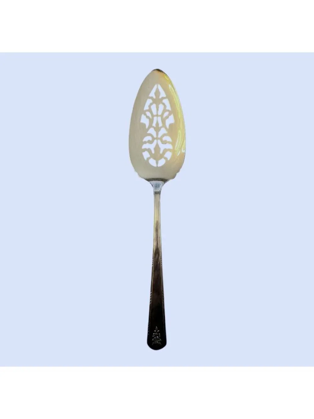 Vintage Oneida Community Par Plate Pie Server Pierced Floral Silverplate Flatwar